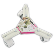 Suporte com rodas para vaso redondo - Branco